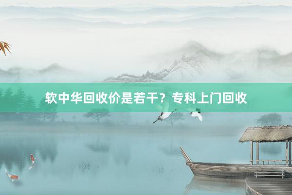 软中华回收价是若干？专科上门回收