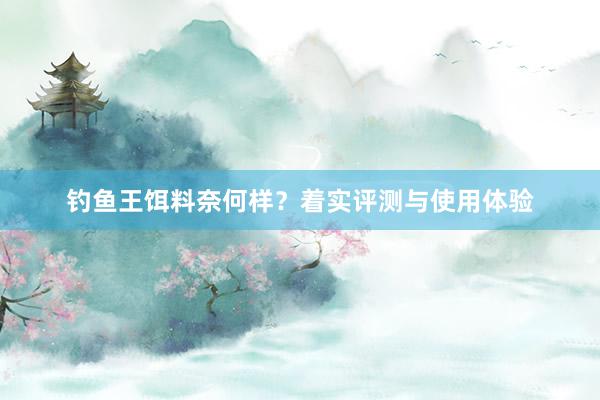 钓鱼王饵料奈何样？着实评测与使用体验